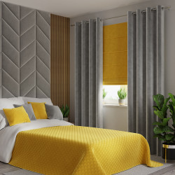 VELVI Zasłona gotowa na przelotkach, szerokość 140 x wysokość 240cm, kolor 020 szary VELVI0