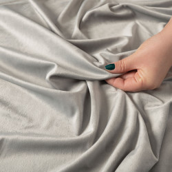 VELVI Zasłona gotowa na przelotkach, szerokość 140 x wysokość 240cm, kolor 020 szary VELVI0