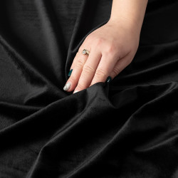 VELVI Zasłona gotowa na przelotkach, szerokość 140 x wysokość 250cm, kolor 111 czarny VELVI0