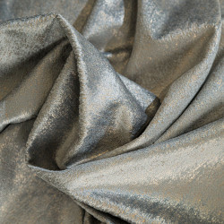 ELEONORA Zasłona gotowa na przelotkach, szerokość 140cm x wysokość 250cm, kolor 005 jasny szary ze złotym nadrukiem na VEL