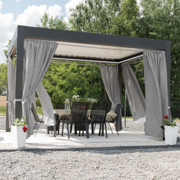 GARDENIA Zasłona gotowa na taśmie, szerokość 140cm x wysokość 250cm, kolor 794 beżowo szary TD0025 2