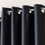 DONA · Zasłona gotowa na przelotkach · 140x250 cm · kolor ciemny szary