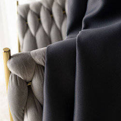 DONA Zasłona gotowa typu blackout na przelotkach, szerokość 140cm x wysokość 250cm, kolor 205 ciemny szary TD0015