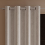 VELVI · Zasłona gotowa na przelotkach · 140x240 cm · kolor ciepły jasny szary