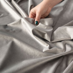 VELVI Zasłona gotowa na przelotkach, szerokość 140 x wysokość 260cm, kolor 005 jasny szary VELVI0