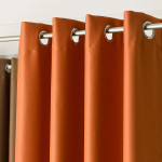 DONA · Zasłona gotowa na przelotkach · 140x250 cm · kolor ciemny pomarańczowy