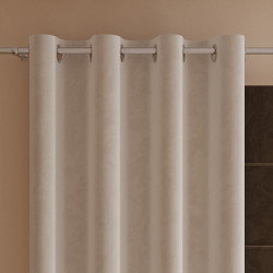 VELVI Zasłona gotowa na przelotkach, szerokość 140 x wysokość 230cm, kolor 016 kremowy VELVI0