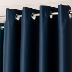DONA Zasłona gotowa typu blackout na przelotkach, szerokość 140cm x wysokość 250cm, kolor 229 granatowy TD0015