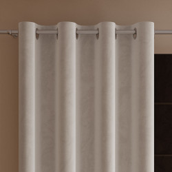 VELVI Zasłona gotowa na przelotkach, szerokość 140 x wysokość 230cm, kolor 018 ciepły jasny szary VELVI0