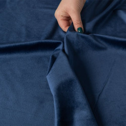 VELVI Zasłona gotowa na przelotkach, szerokość 140 x wysokość 260cm, kolor 011 granatowy VELVI0