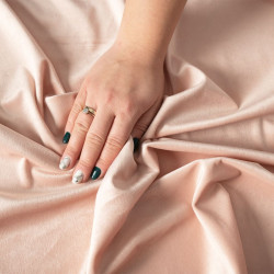 VELVI Zasłona gotowa na przelotkach, szerokość 140 x wysokość 250cm, kolor 004 pudrowy różowy VELVI0