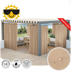 GARDENIA Zasłona gotowa na taśmie, szerokość 140cm x wysokość 250cm, kolor 004 nude TD0025