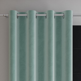 VELVI Zasłona gotowa na przelotkach, szerokość 140 x wysokość 250cm, kolor 007 miętowy VELVI0