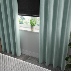 VELVI Zasłona gotowa na przelotkach, szerokość 140 x wysokość 250cm, kolor 007 miętowy VELVI0