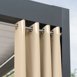 GARDENIA · Zasłona gotowa na przelotkach · 140x200 cm · kolor ciemny kremowy