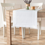 MODENA · Bieżnik z gipiurą · 38x160 cm · kolor biały