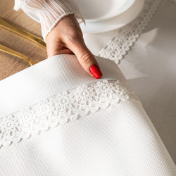 MODENA Bieżnik z gipiurą, szerokość 38cm x wysokość 160cm, kolor 001 biały 202725