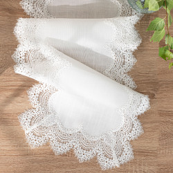 SERENA Bieżnik z gipiurą, szerokość 38cm x wysokość 160cm, kolor 001 biały 202531