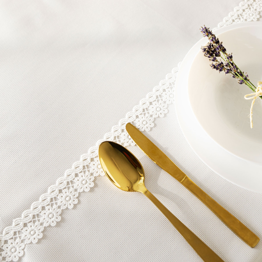 MODENA Obrus z gipiurą, szerokość 140cm x wysokość 180cm, kolor 001 biały 202725