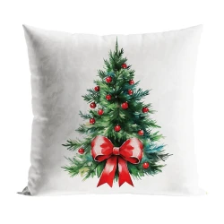 CHOINKA Z KOKARDĄ Poszewka dekoracyjna VELVET, 40x40cm, kolor 009 wielokolorowy (do wyczerpania zapasu) PBN285