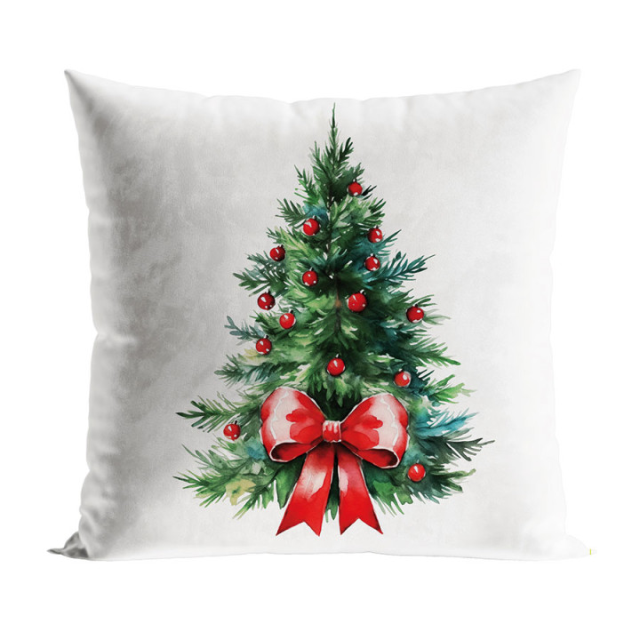 CHOINKA Z KOKARDĄ Poszewka dekoracyjna VELVET, 40x40cm, kolor 009 wielokolorowy (do wyczerpania zapasu) PBN285