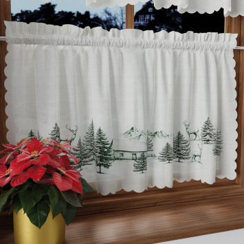 ZIMOWY KRAJOBRAZ Zazdrostka Microfibra, szerokość 100 x wysokość 60cm, kolor 002 zielony (do wyczerpania zapasu) PBN265