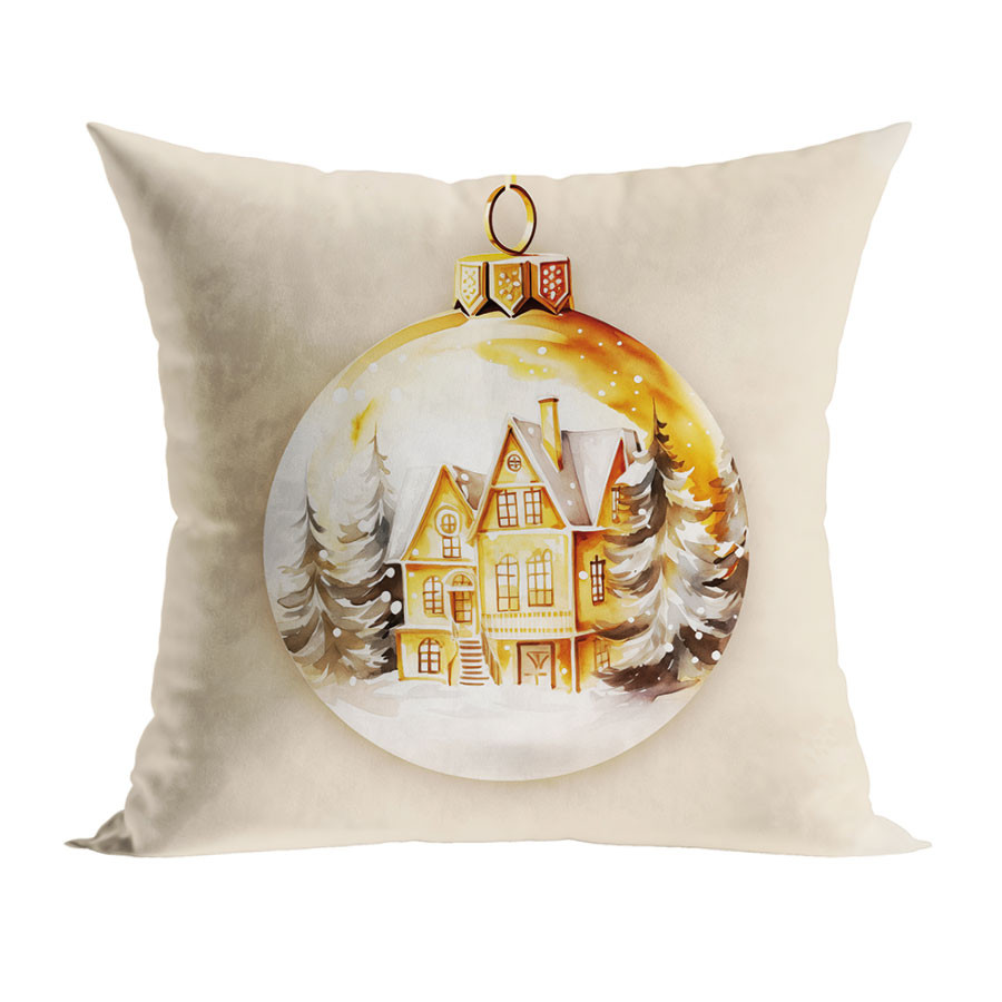 ZŁOTA BOMBKA Poszewka dekoracyjna VELVET, 40x40cm, kolor 004 beżowy PBN281