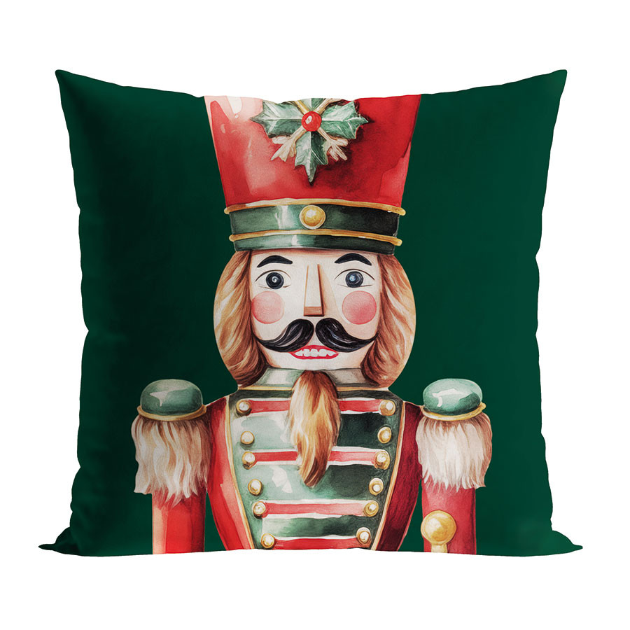 DZIADKI DO ORZECHÓW Poszewka dekoracyjna VELVET, 45x45cm, kolor 002 zielony (do wyczerpania zapasu) PBN279