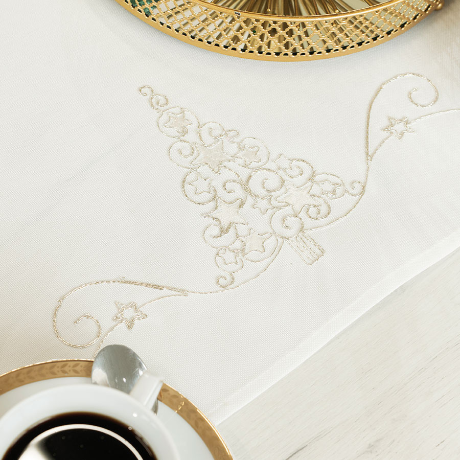 ŚWIĄTECZNY BLASK Bieżnik, szerokość 40cm x wysokość 140cm, kolor 001 biały 615800