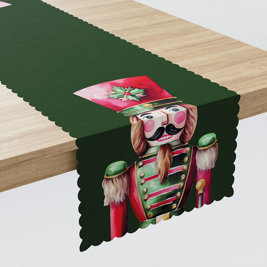 DZIADKI DO ORZECHÓW Bieżnik NINA WODOODPORNA, 38x160cm, kolor 002 zielony (do wyczerpania zapasu) PBN279