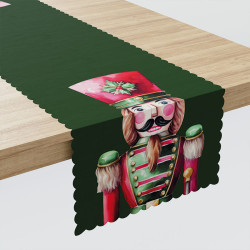 DZIADKI DO ORZECHÓW Bieżnik NINA WODOODPORNA, 38x160cm, kolor 002 zielony (do wyczerpania zapasu) PBN279