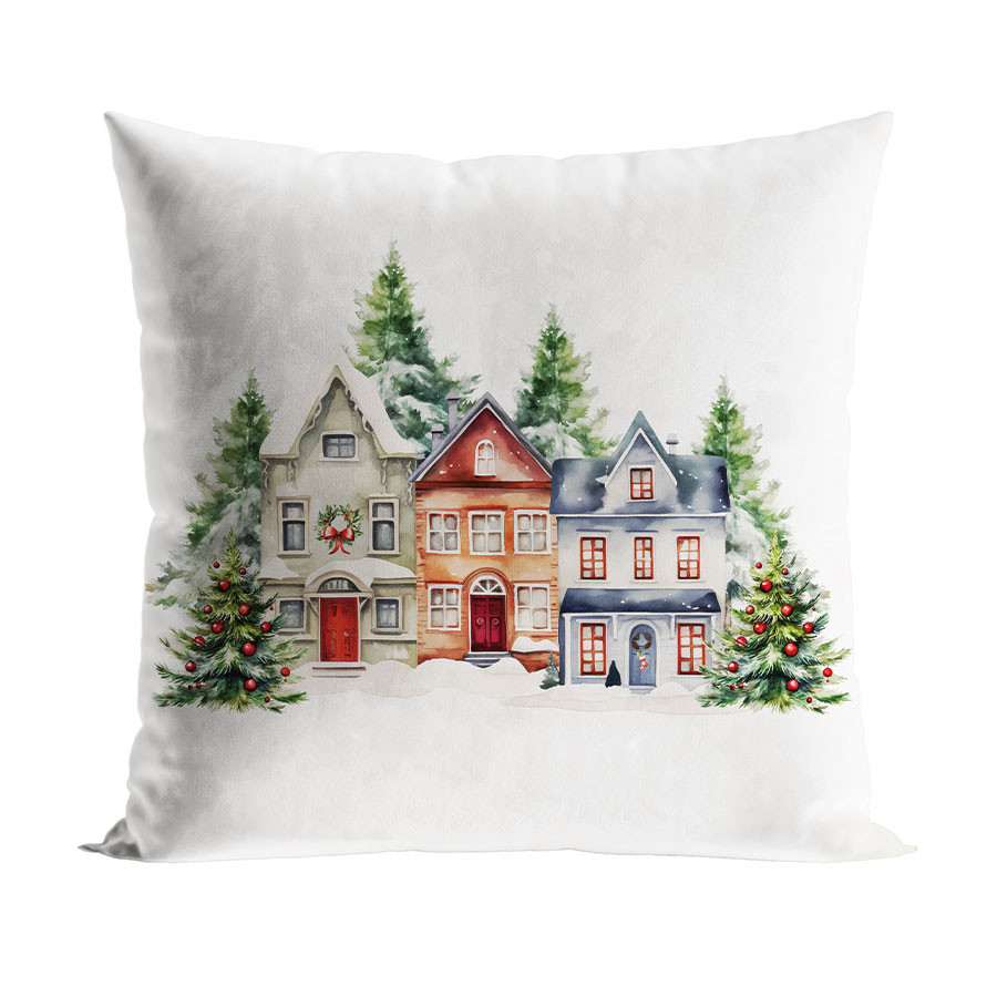 ZIMOWE MIASTECZKO Poszewka dekoracyjna VELVET, 40x40cm, kolor 009 wielokolorowy PBN266