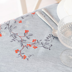 JARZĘBINOWY BLASK Bieżnik z haftem, szerokość 50cm x wysokość 100cm, kolor 007 szary 645310