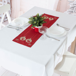 BŁYSZCZĄCY RENIFER Bieżnik z haftem, szerokość 24cm x wysokość 85cm, kolor 003 czerwony 295157