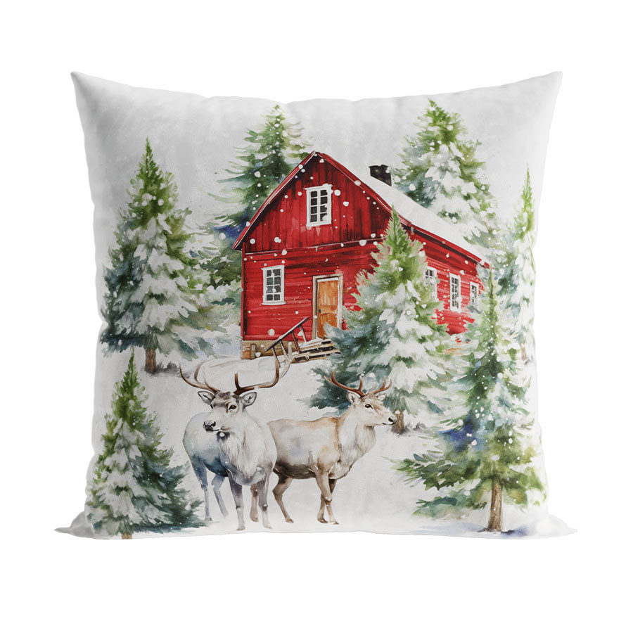 ZIMOWY LAS Poszewka dekoracyjna VELVET, 40x40cm, kolor 001 biały PBN163