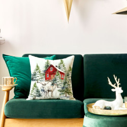 ZIMOWY LAS Poszewka dekoracyjna VELVET, 40x40cm, kolor 001 biały PBN163