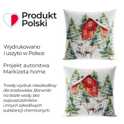 ZIMOWY LAS Poszewka dekoracyjna VELVET, 40x40cm, kolor 001 biały PBN163