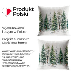 LAS ZIMĄ Poszewka dekoracyjna VELVET, 40x40cm, kolor 002 zielony PBN278