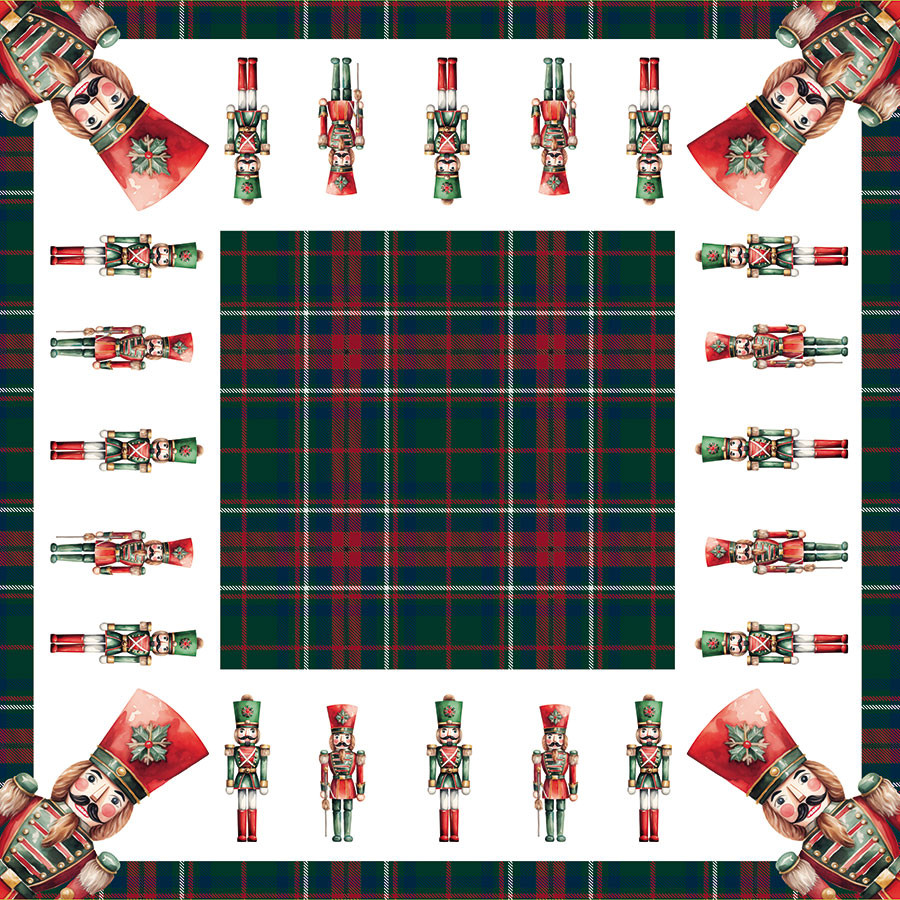 DZIADKI DO ORZECHÓW Serweta NINA WODOODPORNA, 79x79cm, kolor 002 zielony (do wyczerpania zapasu) PBN279