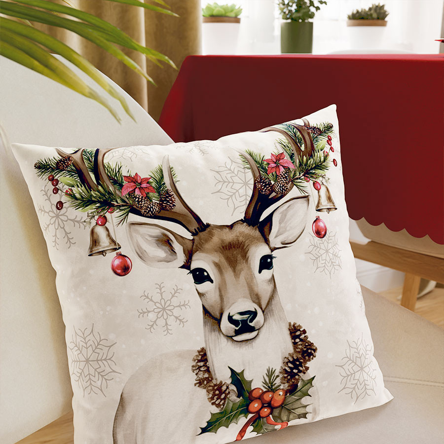 VINTAGE JELONEK Poszewka dekoracyjna VELVET, 40x40cm, kolor 004 beżowy PBN288