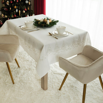 ŚWIĄTECZNY BLASK Obrus, szerokość 140cm x wysokość 220cm, kolor 001 biały 615800 2
