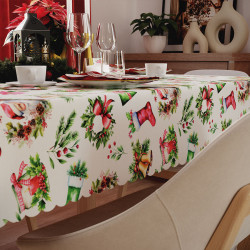 ŚWIĄTECZNY MIX Obrus NINA WODOODPORNA, 140x220cm, kolor 009 wielokolorowy (do wyczerpania zapasu) PBN277