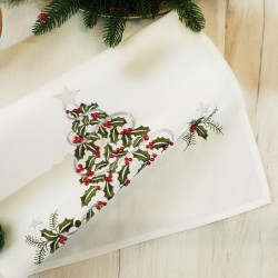 ZIELONY UROK Bieżnik z haftem, szerokość 40cm x wysokość 160cm, kolor 001 biały 892076