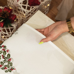 ZIELONY UROK Bieżnik z haftem, szerokość 40cm x wysokość 160cm, kolor 001 biały 892076