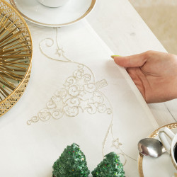 ŚWIĄTECZNY BLASK Bieżnik, szerokość 40cm x wysokość 160cm, kolor 001 biały 615800