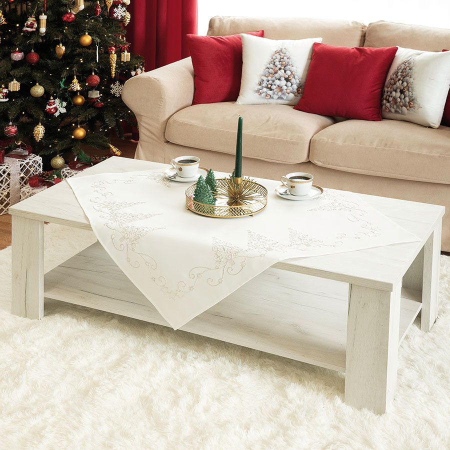 ŚWIĄTECZNY BLASK Serweta, szerokość 85cm x wysokość 85cm, kolor 001 biały 615800