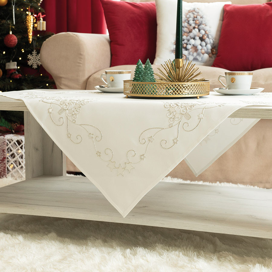 ŚWIĄTECZNY BLASK Serweta, szerokość 85cm x wysokość 85cm, kolor 001 biały 615800