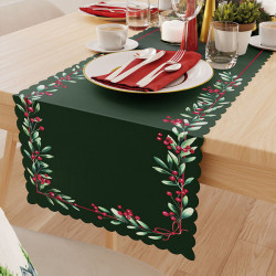 JARZĘBINA Bieżnik NINA WODOODPORNA, 38x180cm, kolor 002 zielony (do wyczerpania zapasu) PBN273