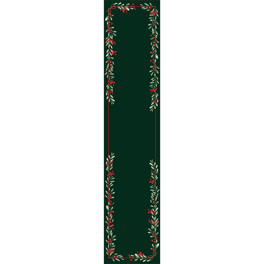 JARZĘBINA Bieżnik NINA WODOODPORNA, 38x180cm, kolor 002 zielony (do wyczerpania zapasu) PBN273