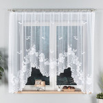 PENELOPE · firanka gotowa z podcięciem · biała · klasyczny wzór · 300x160